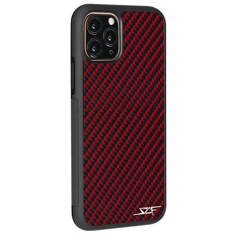 IPHONE 11 PRO RED CARBON FIBER PHONE CASE CLASSIC SERIES