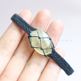Vòng tay Macrame đá mài Citrine - Thạch Anh Vàng kiểu Unisex cho Nam và Nữ