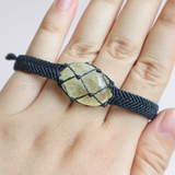 Vòng tay Macrame đá mài Citrine - Thạch Anh Vàng kiểu Unisex cho Nam và Nữ