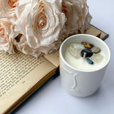 Nến thơm năng lượng đá mùi gỗ trầm - Smoked Oud scented candle size nhỏ