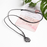 vòng cổ đá thô rainbow flourite