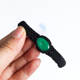 Vòng tay unisex cho nam & nữ đá Onyx xanh, ý nghĩa phong thủy may mắn và bảo vệ