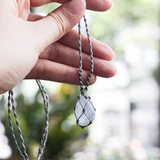 Vòng cổ đá celestite thô màu xanh, đá tự nhiên cho mệnh thủy, mộc phong thủy