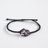 Vòng tay đá Thạch anh tím thô - Amethyst