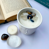 Nến thơm năng lượng đá mùi gỗ trầm - Smoked Oud scented candle size nhỏ