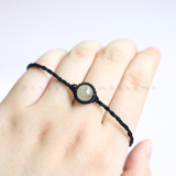 Vòng tay Micro Macrame Thạch anh tóc vàng  - Golden Rutilated Quartz