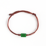 Vòng tay lu thống đá ngọc bích mang lại may mắn tiền bạc kiểu đơn giản