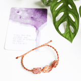 vòng tay năng lượng hạnh phúc và tình yêu đá thạch anh hồng, thạch anh vàng, mặt trời