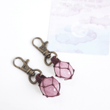 móc khóa năng lượng tình yêu đá thạch anh hồng rose quartz