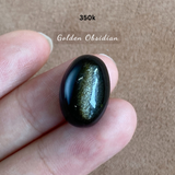 Mặt đá Obsidian cabochon stone size 1-2cm dùng để làm trang sức