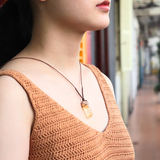 Vòng Cổ Macrame Bọc Nửa Đá Tự Nhiên - Kết Hợp Tinh Tế Và Sang Trọng