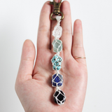 Móc khóa mệnh thủy 5 viên đá