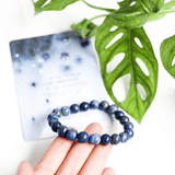 vòng tay hạt đá lưu ly lapis lazuli 8li