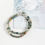 vòng tay minimalist đá moss agate