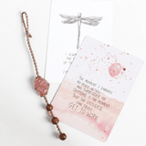 móc khoá đá tình yêu thạch anh dâu tây strawberry quartz