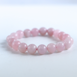 Vòng tay chuỗi đá thạch anh hồng 10li - rose quartz 10mm