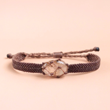 Vòng tay Macrame Thạch anh tóc vàng kiểu Unisex cho Nam và Nữ - Golden Rutilated Quartz