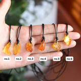 Vòng cổ đá hổ phách amber tự nhiên cho người lớn, giúp chống lại tà ma và bảo vệ sức khỏe, vòng cổ đá phong thủy