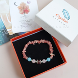 Vòng tay mix đá kết hợp Charm dành cho người mệnh Hỏa và Thổ