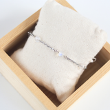 Vòng tay minimalist chuỗi đá Moonstone (đá mặt trăng)