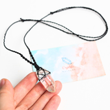 Vòng Cổ Macrame Bọc Nửa Đá Tự Nhiên - Kết Hợp Tinh Tế Và Sang Trọng