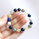 Vòng tay mix hạt đá kết hợp Charm Tỏa sáng