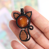 Mèo Macrame với đá Carnelian