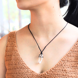 Vòng Cổ Macrame Bọc Nửa Đá Tự Nhiên - Kết Hợp Tinh Tế Và Sang Trọng