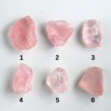 Đá Thạch Anh hồng thô - raw rose quartz tự nhiên 100% năng lượng tình yêu và tích cực, trưng bày và làm trang sức size 3-5cm