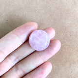 Mặt đá tròn thạch anh hồng - rose quartz tự nhiên làm trang sức