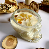 Nến thơm năng lượng đá mùi Gỗ teak & Muối biển- Opulence scented candle size to