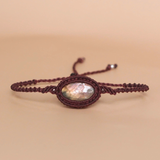 Vòng tay & cổ đá xà cừ (Labradorite) ánh tím cầu vồng độc đáo