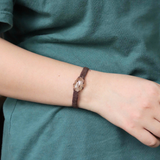 Vòng tay Macrame Thạch anh tóc vàng kiểu Unisex cho Nam và Nữ - Golden Rutilated Quartz