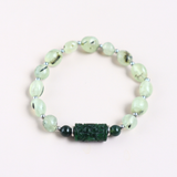 Vòng tay King's Jade (Ngọc Sơn Thủy) kết hợp đá Prehnite & Moss Agate