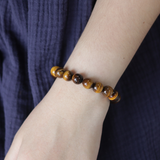 vòng tay hạt đá mắt hổ tiger's eye 10li