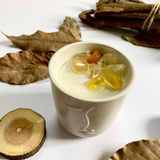 Nến thơm năng lượng đá mùi Gỗ teak & Muối biển- Opulence scented candle size nhỏ