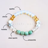 Vòng tay mix hạt đá kết hợp Charm Tỏa sáng