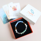 Vòng tay mix hạt đá kết hợp Charm Tỏa sáng