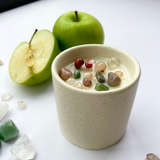 Nến thơm năng lượng đá mùi gỗ thảo mộc - mini crystal scented candle