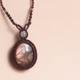 Vòng tay & cổ đá xà cừ (Labradorite) ánh tím cầu vồng độc đáo