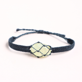 Vòng tay Macrame đá mài Citrine - Thạch Anh Vàng kiểu Unisex cho Nam và Nữ