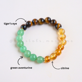 Vòng tay mix hạt đá kết hợp Charm mang năng lượng may mắn, thịnh vượng