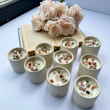 Nến thơm năng lượng đá mùi gỗ thảo mộc - mini crystal scented candle