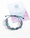 Vòng tay amethyst + ocean flourite