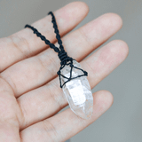 Vòng Cổ Đá Thạch Anh Trắng Thô Tự Nhiên