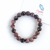 Vòng tay chuỗi đá Tường Vi 10li - Rhodonite 10mm