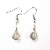 Bông tai đá xà cừ xám