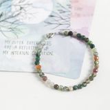 vòng tay minimalist đá moss agate