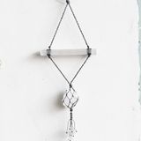 dây treo đá thạch anh trắng thô và thanh selenite