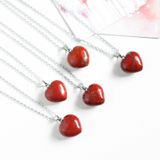 vòng cổ trái tim đá red Jasper